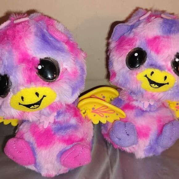 2 Hatchimal Giraven Hatching Egg Twin Interactive Dragon Pink Purple WORKS - Picture 4 of 7